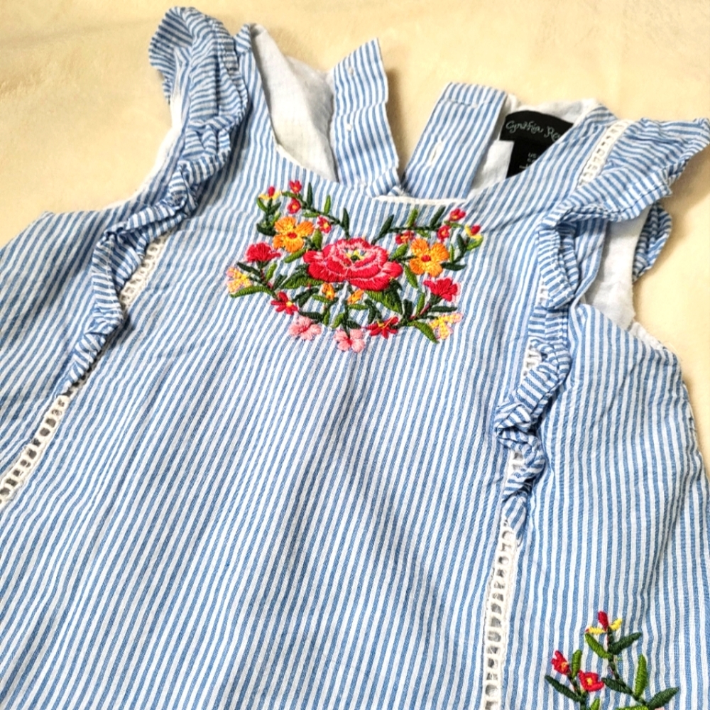 Cynthia Rowley floral stripe dress